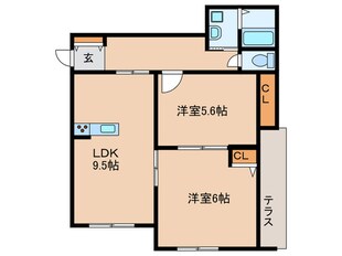 エスポワール鴻池の物件間取画像